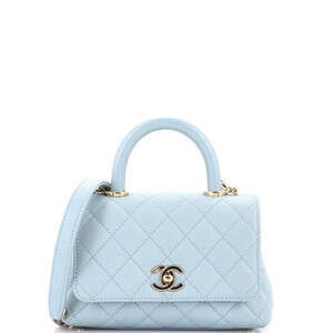 Chanel Extra Mini Coco Top Handle Bag Quilted Caviar